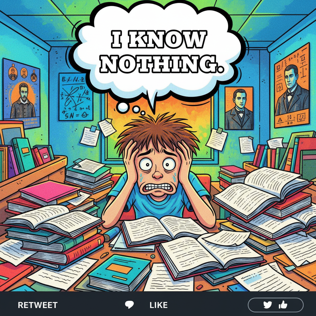 My brain during exam season: 'We're just going to pretend we know this.'