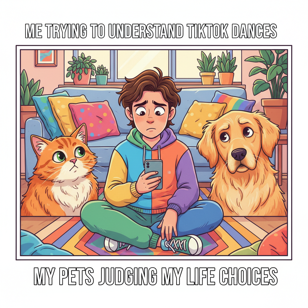 The wifi went down. I think my pets just realized I'm actually a human and not a glowing rectangle.