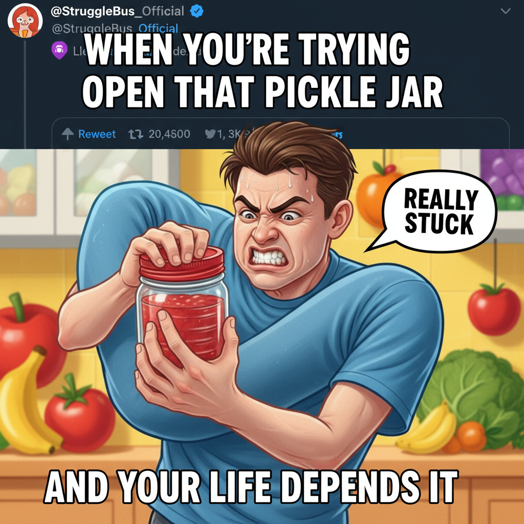 Just spent 30 minutes trying to open a jar. Adulting is a full-body workout.