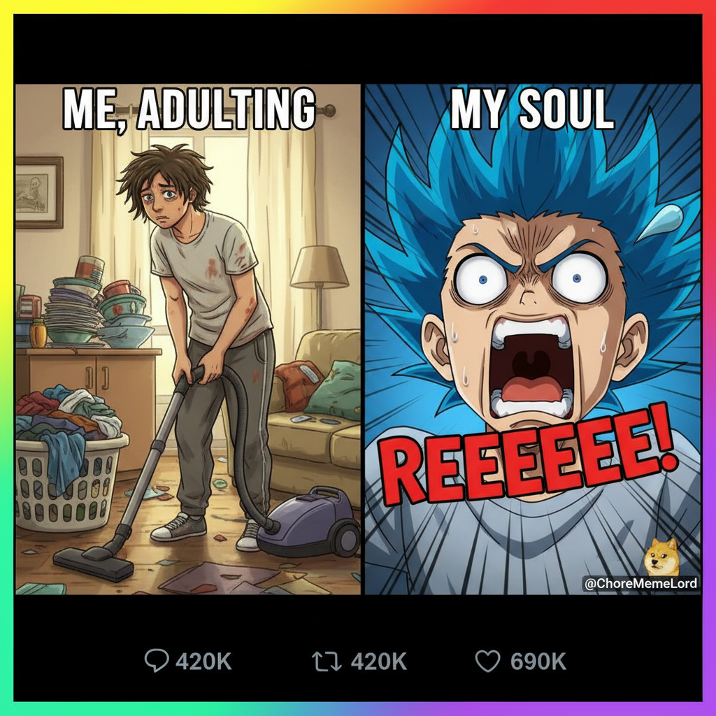 Me trying to adult vs. my brain reacting like a shonen protagonist who just found out the villain has a new form.