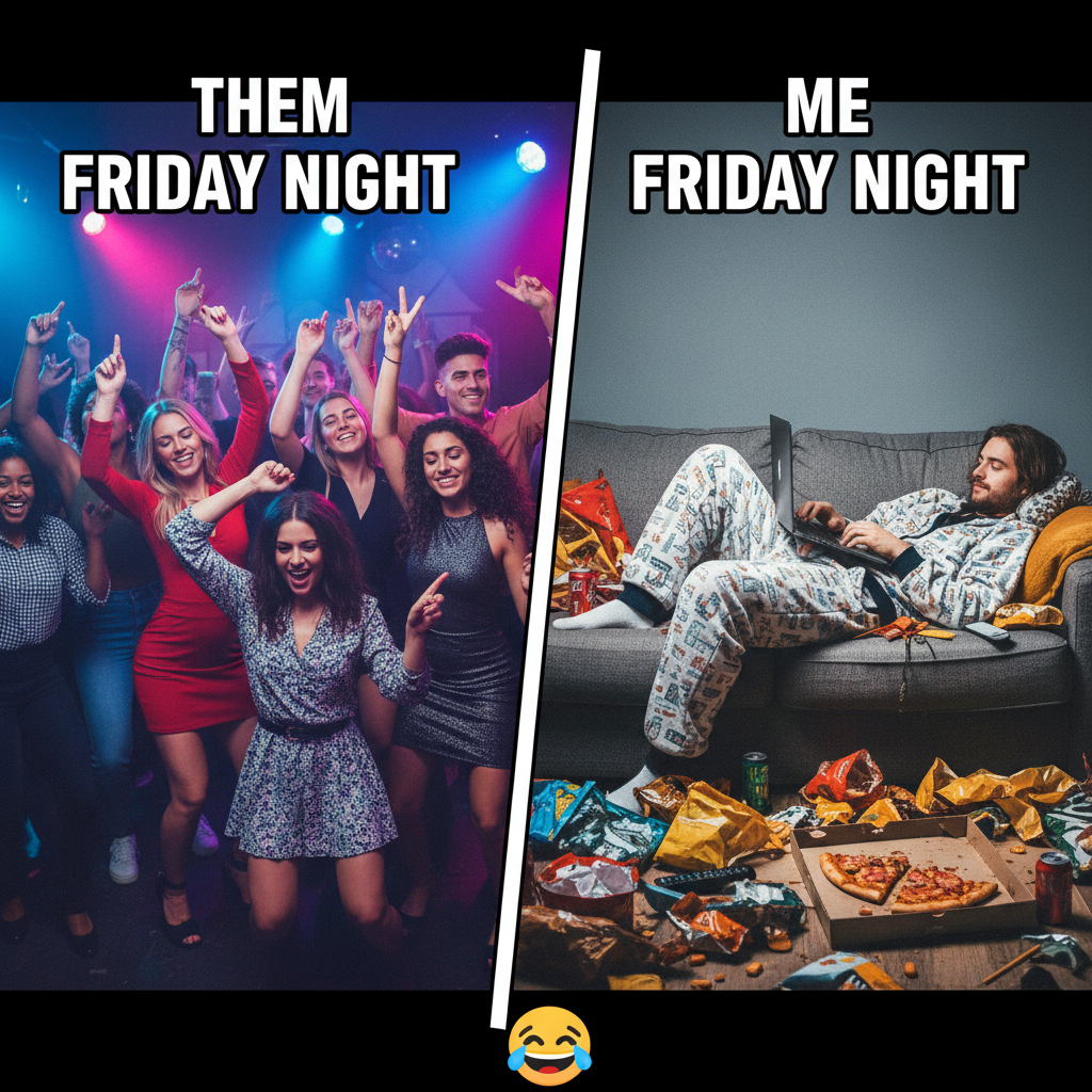 Friday night plans: clubbing. Friday night reality: debating if I need a second snack.