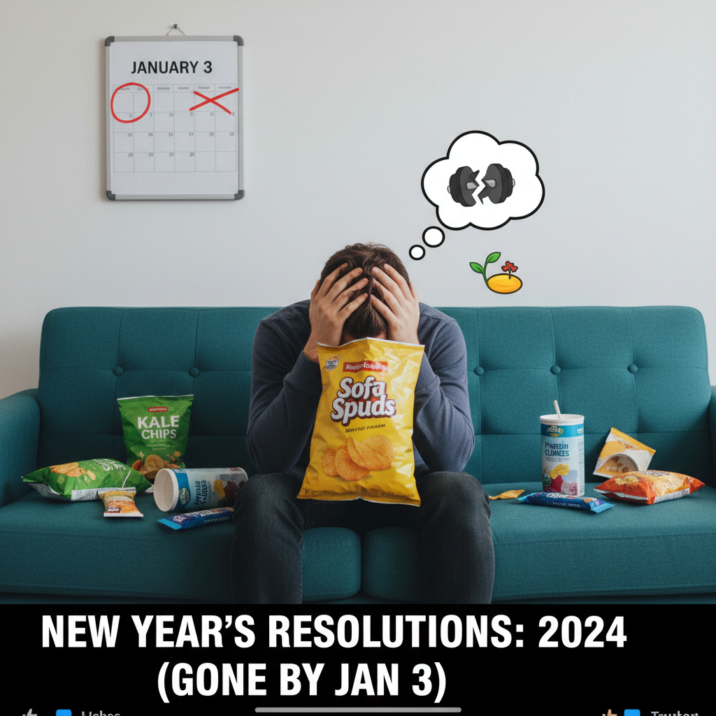 My New Year's resolution lasted 3 days. Guess I'll just be me again. #NYE
