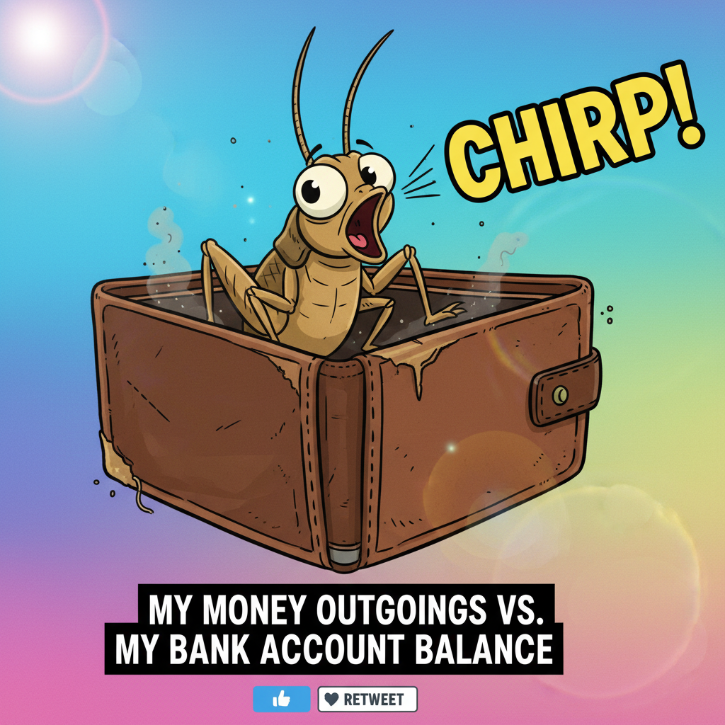 My bank account after 'adulting': *crickets*