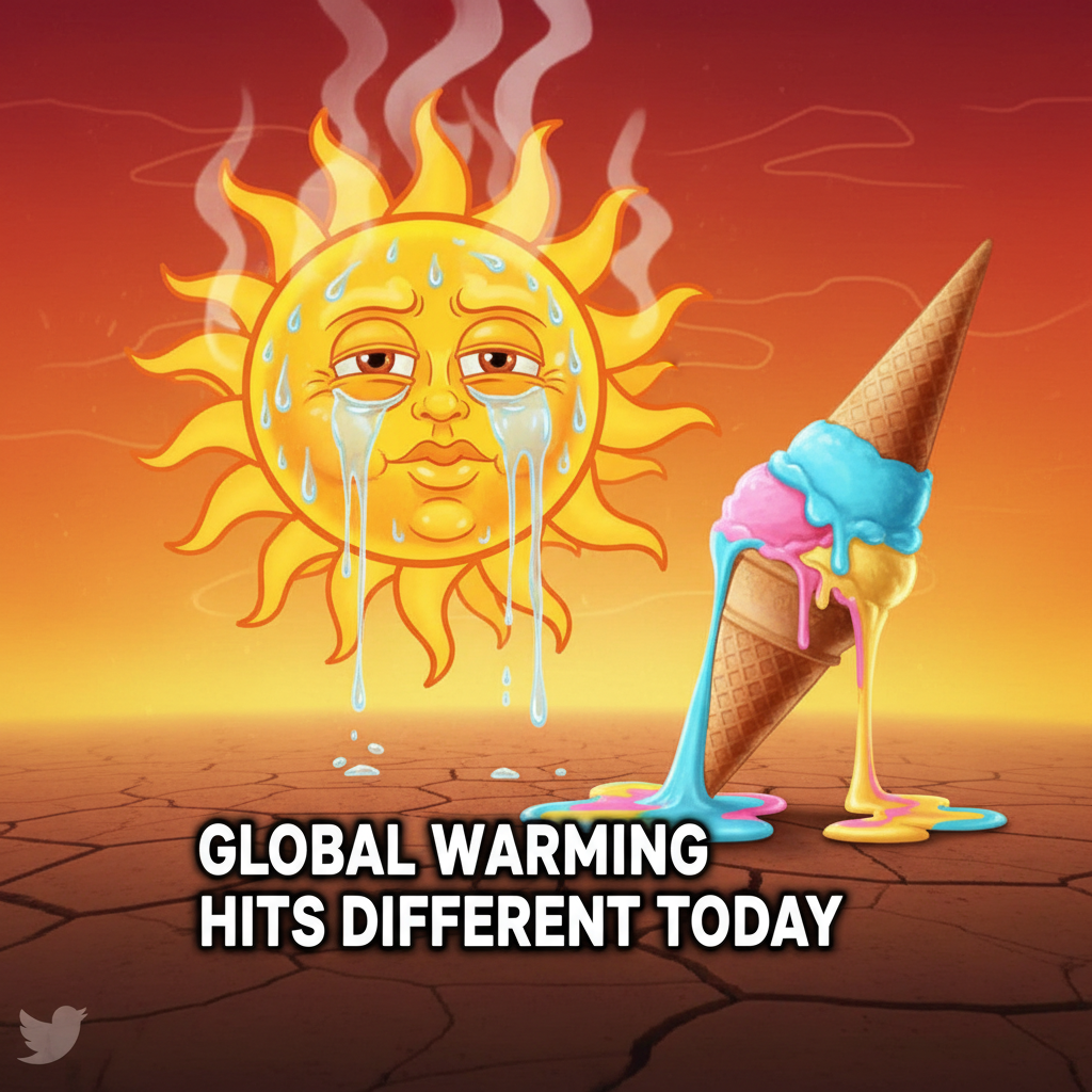 It's 90 degrees but feels like 120. My AC is weeping. Send ice cream.