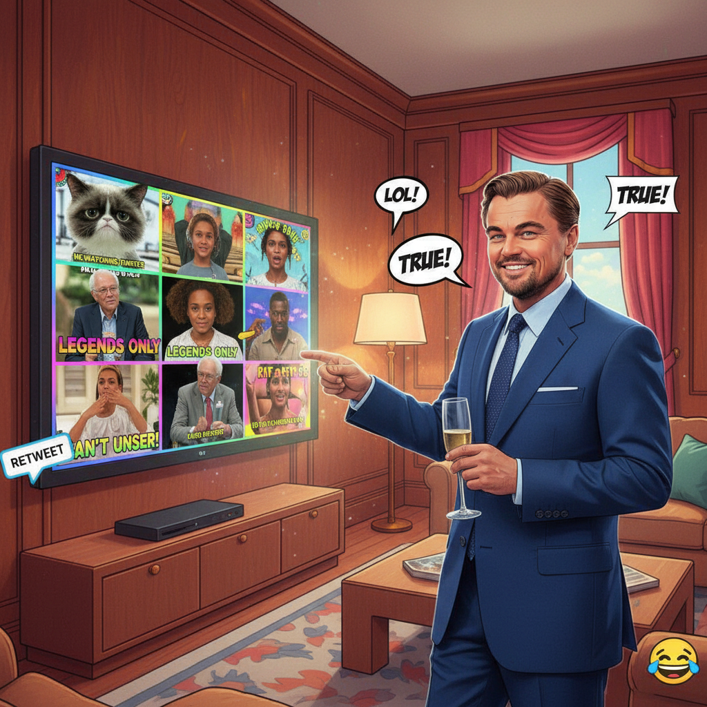 Me watching the internet turn every celebrity moment into a meme: *insert Leo pointing meme*