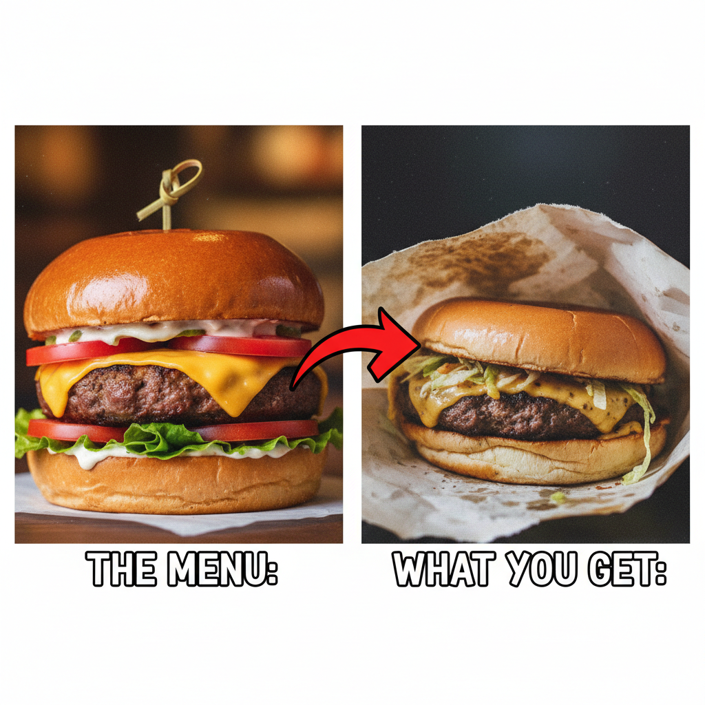 Ordered a burger, got a spiritual journey. #FoodDeliveryFail
