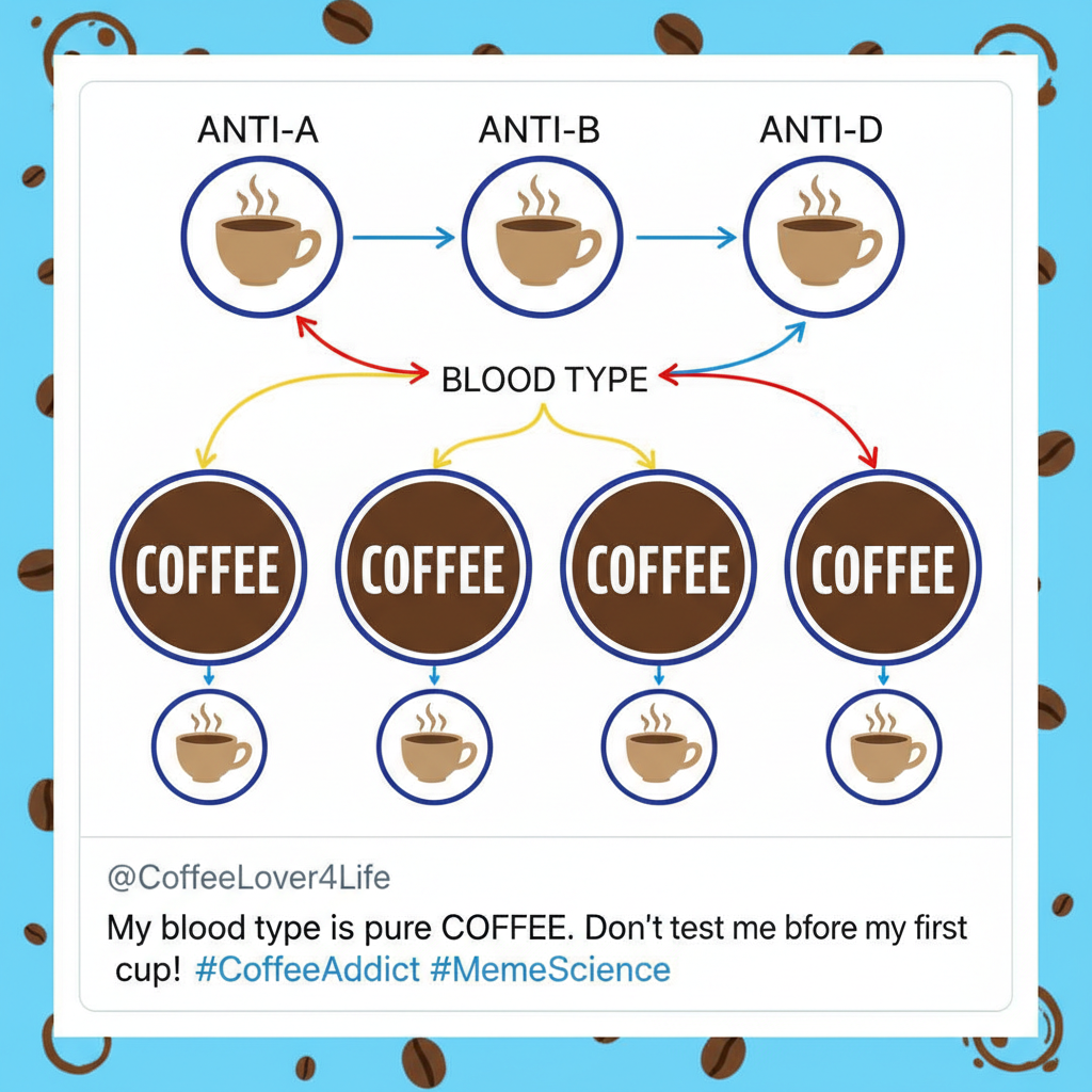 My blood type is coffee. My personality type is also coffee. ☕️