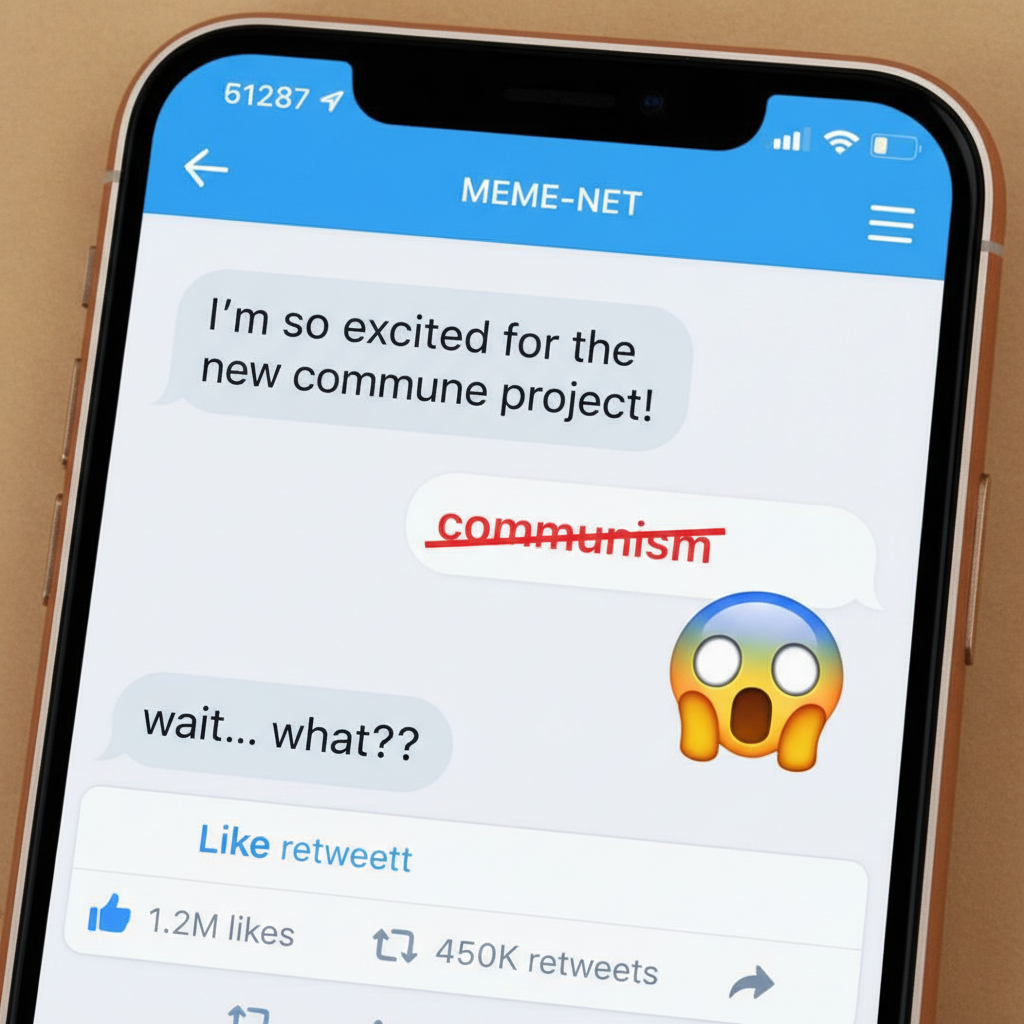 Autocorrect just changed 'I'm coming' to 'I'm communism'. My boss is going to be so confused.