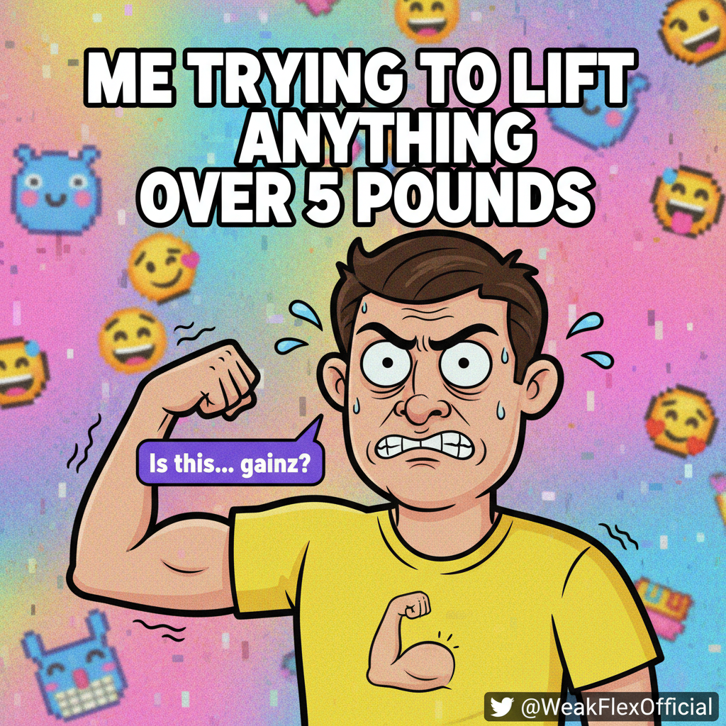 Me at the gym: 'I'm built different.' Also me: 'Is this a bicep or just a noodle?'