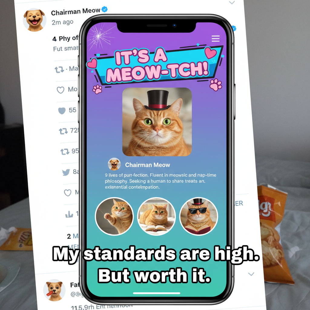 Matched with someone who only posts pics of their cat. I'm in love. #DatingAppWin