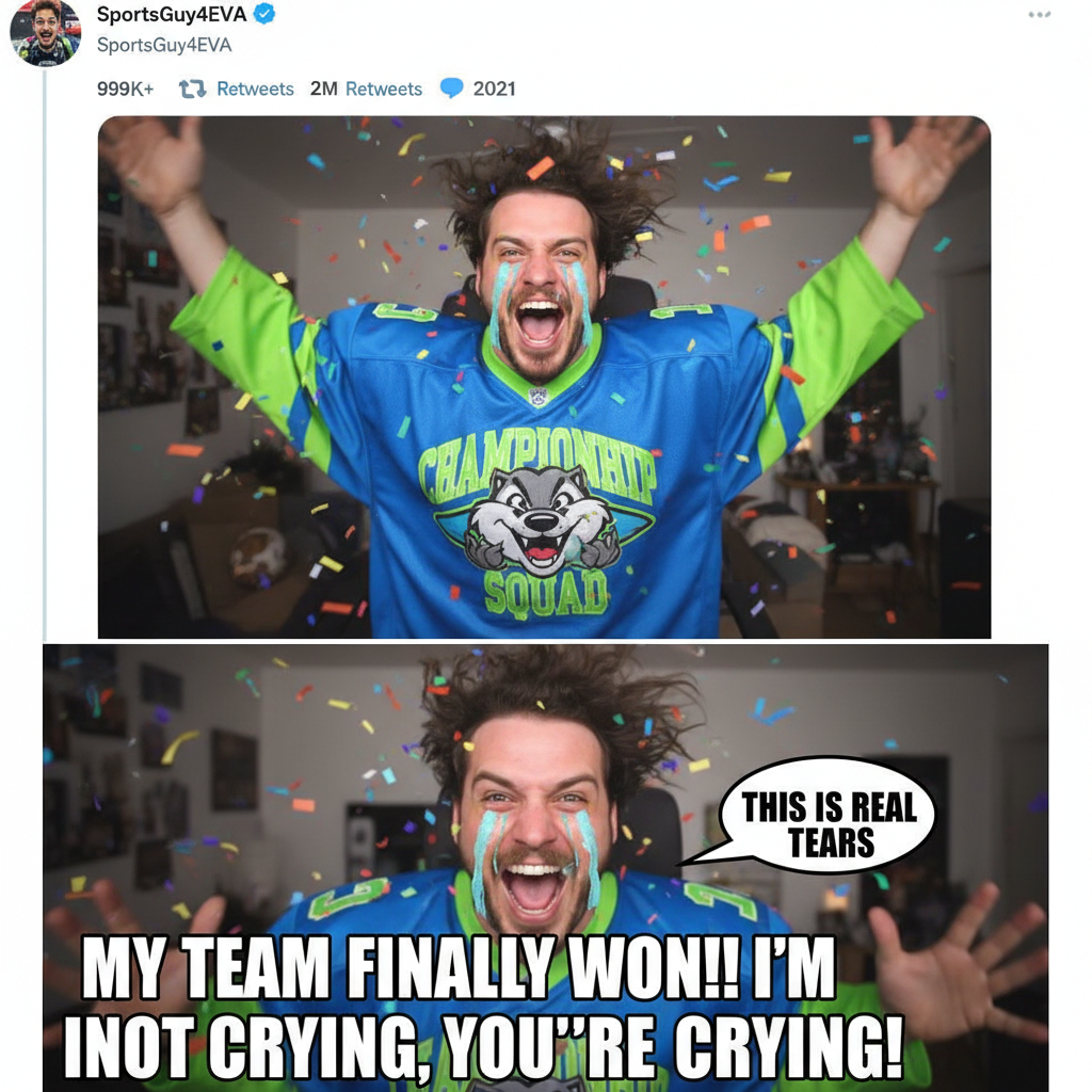 My team won, so I'm legally obligated to act like this is the greatest day in human history.