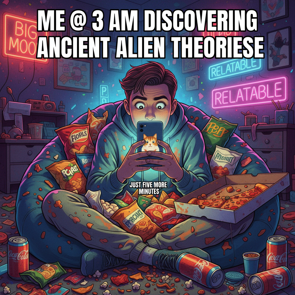 I told myself 'just 5 more minutes' on TikTok 3 hours ago. Send help, I'm trapped.