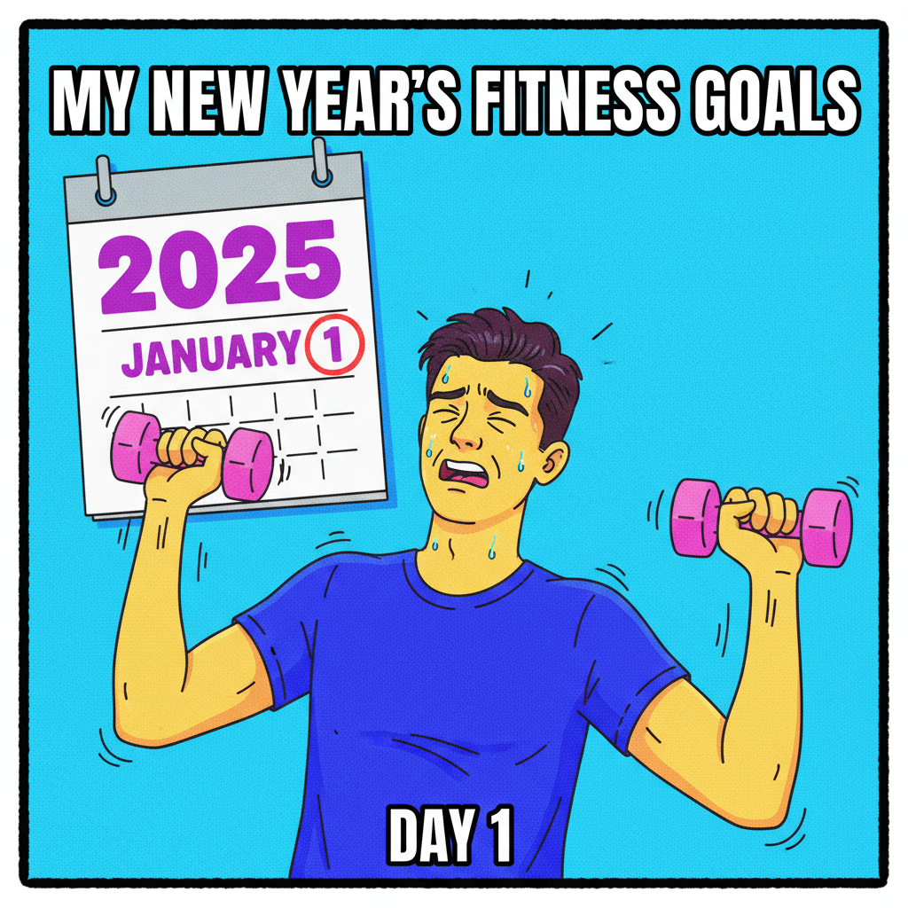 Went to the gym. Did one rep. Now I'm sore until 2025. Worth it.