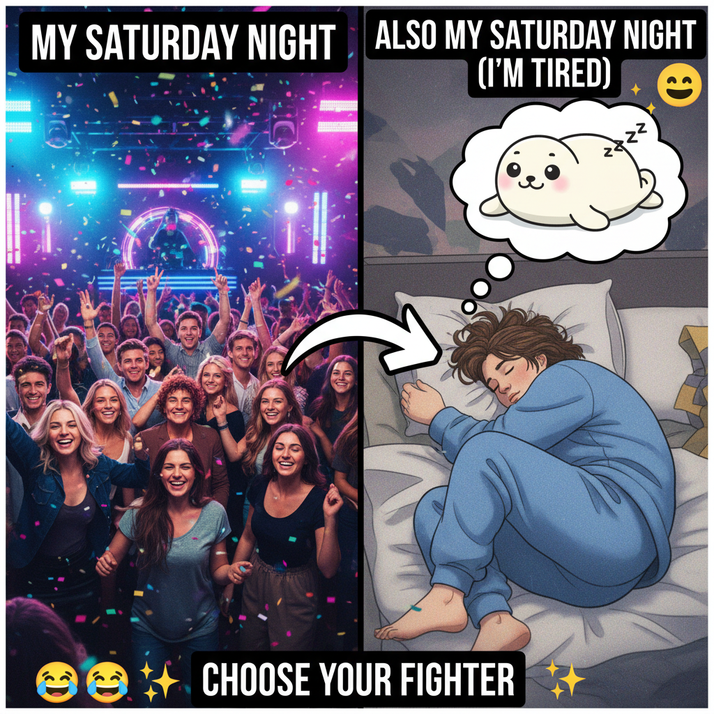 Friday night plans: clubbing. Reality: clubbing baby seals in my dreams (aka sleeping).