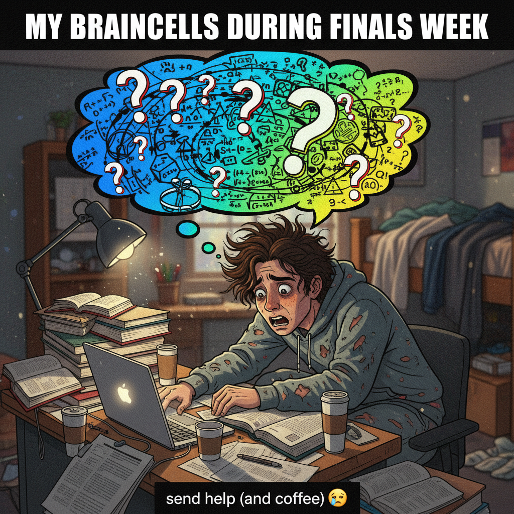 My brain during exams: 'You know this! Wait, no you don't. Good luck.'