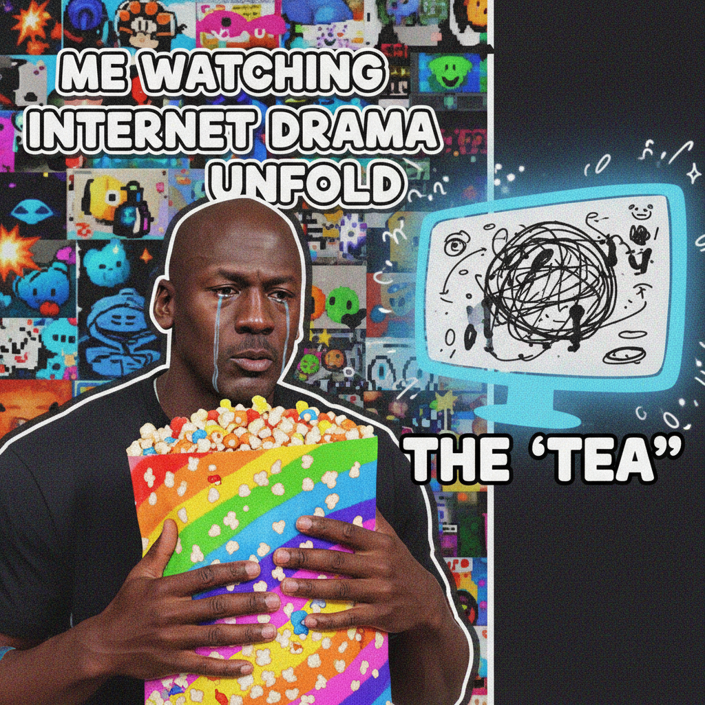 Me watching celebrity drama unfold like it's a Netflix series. 🍿