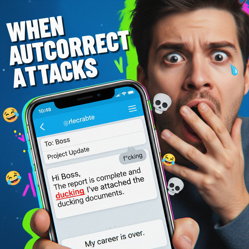 Autocorrect changed 'I'm coming' to 'I'm cumming' in a work email. I need a new job. #AutocorrectFails