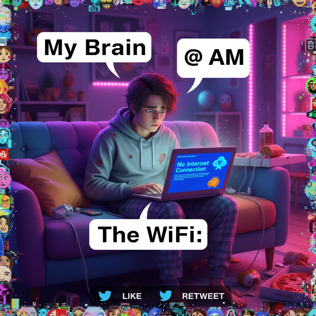 The WiFi went down. My entire personality just vanished. Who am I? #FirstWorldProblems