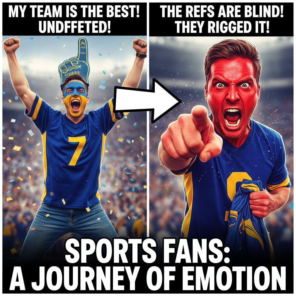 My team scores: I'm a tactical genius. Opponent scores: The refs are blind, the league is rigged!