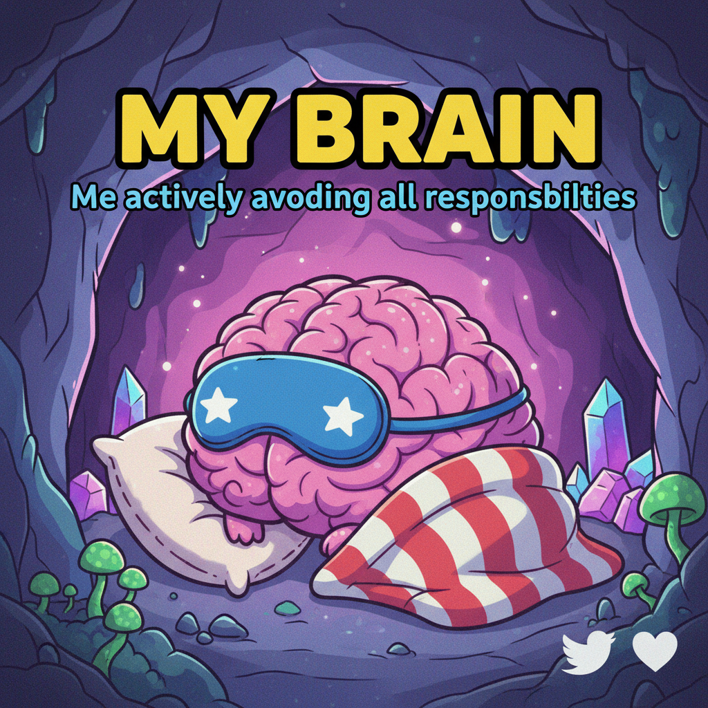My brain cells hibernating until spring. Don't disturb.