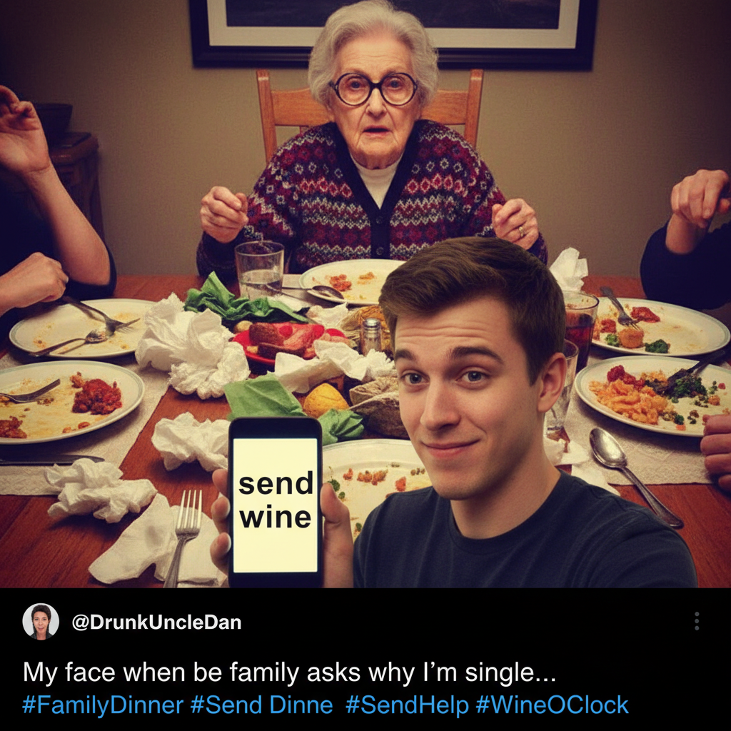 Grandma just asked if my 'internet friends' are real. Send wine.