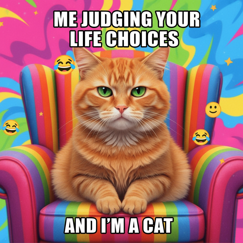 My cat just judged my life choices. I think he's right.
