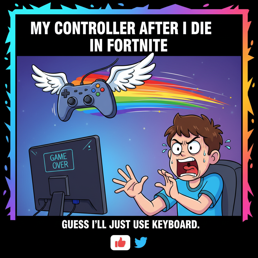 Just rage quit so hard my controller flew into another dimension. #GamingProblems