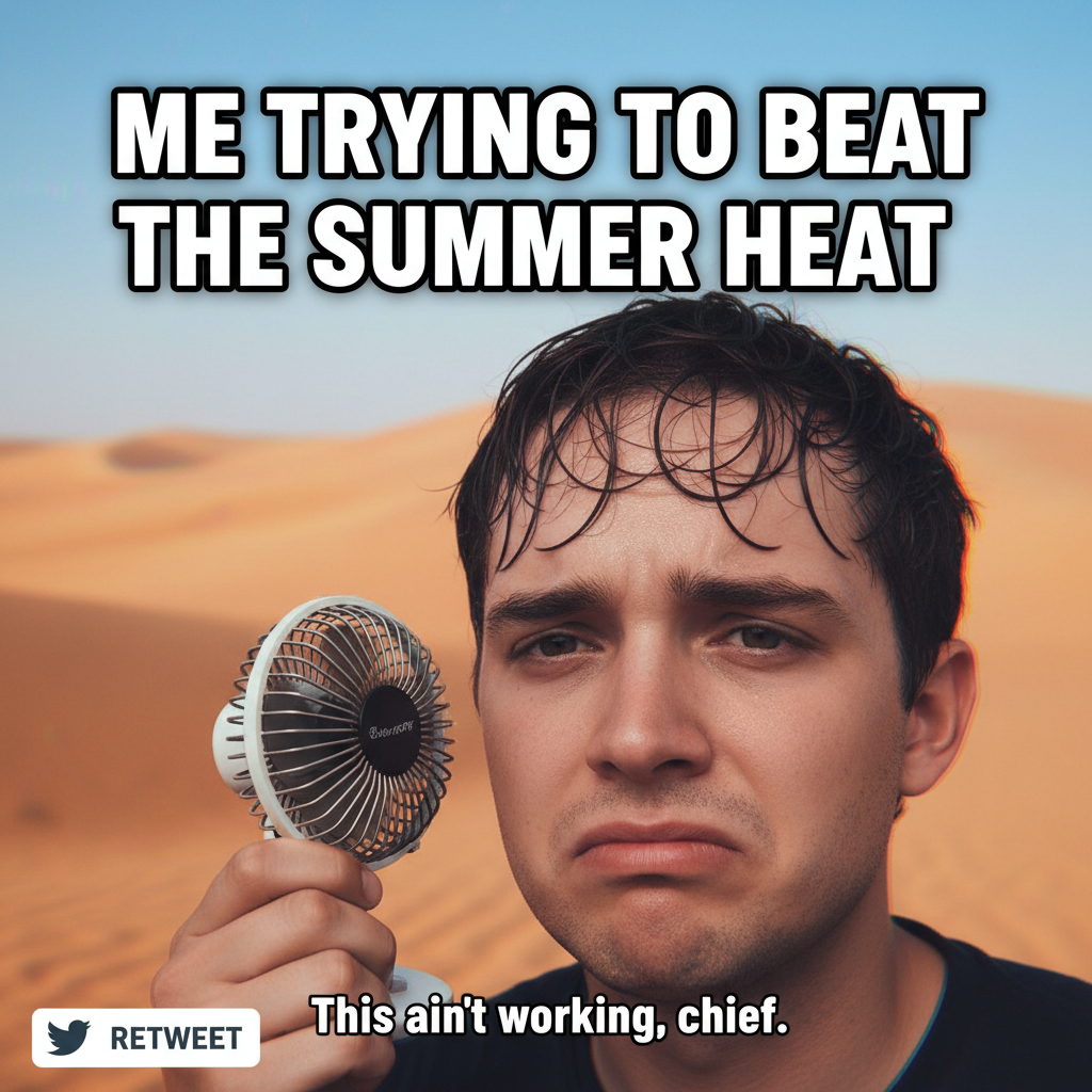 Bought a 'mini' fan online. It's the size of my thumb. My summer is ruined.