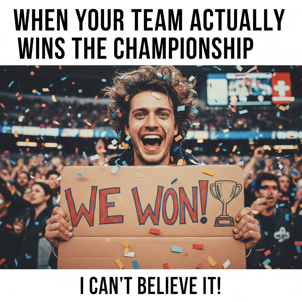 My team scores: I immediately start planning the victory parade.