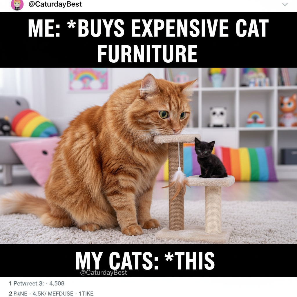 Ordered a 'miniature' cat tree. It arrived. My cat is now taller than its new tree. I'm suing for false advertising.