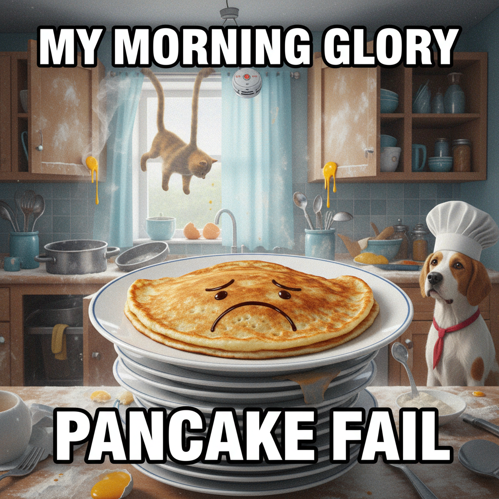 Attempted to make a soufflé. Now I have a burnt pancake and existential dread.