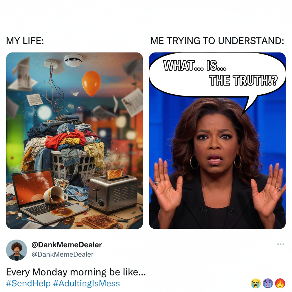 Me watching my life fall apart vs. Oprah's 'What is the truth?' meme. It's the same energy. #CelebrityMemes