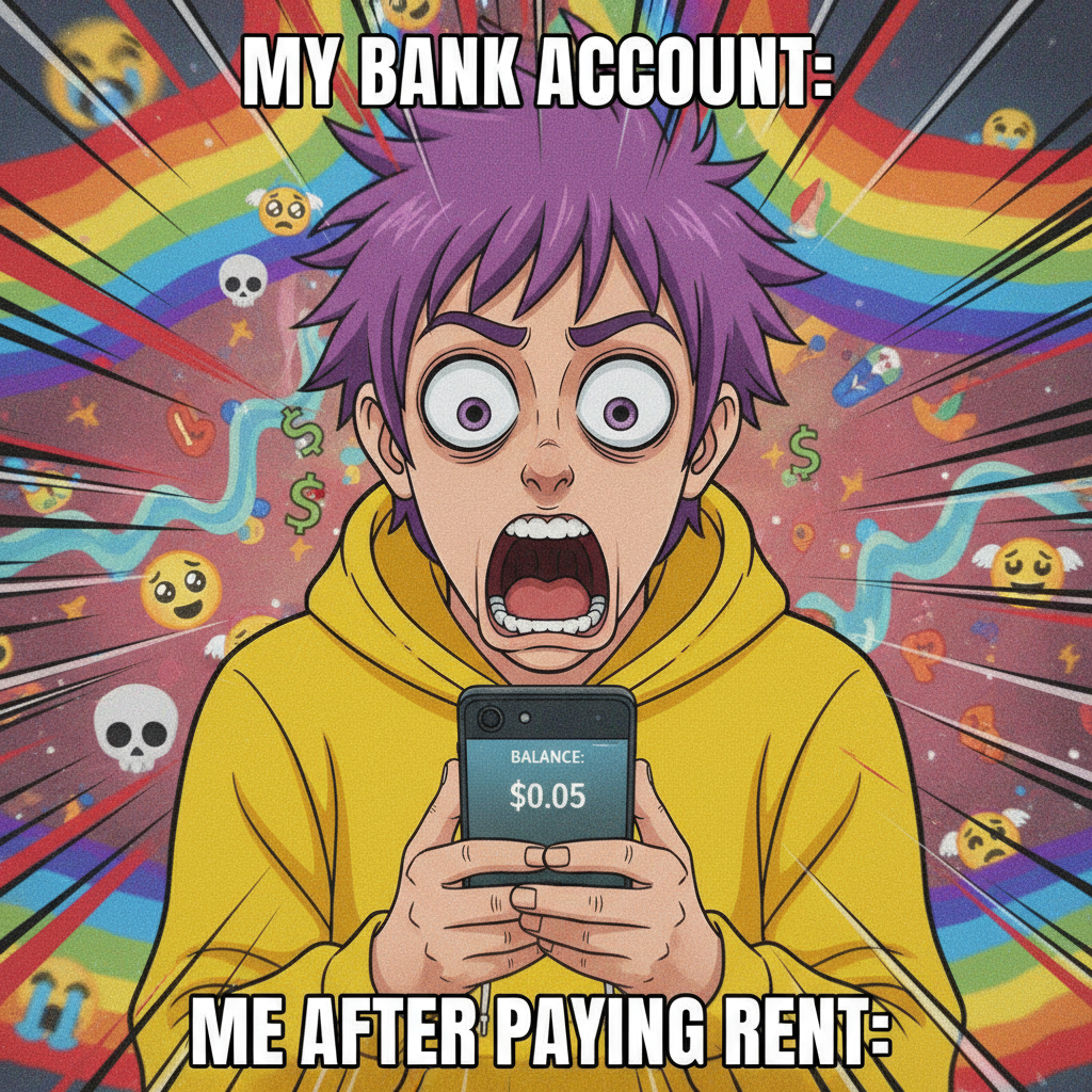 Me reacting to my bank balance like an anime character discovering their true power. #AnimeIRL