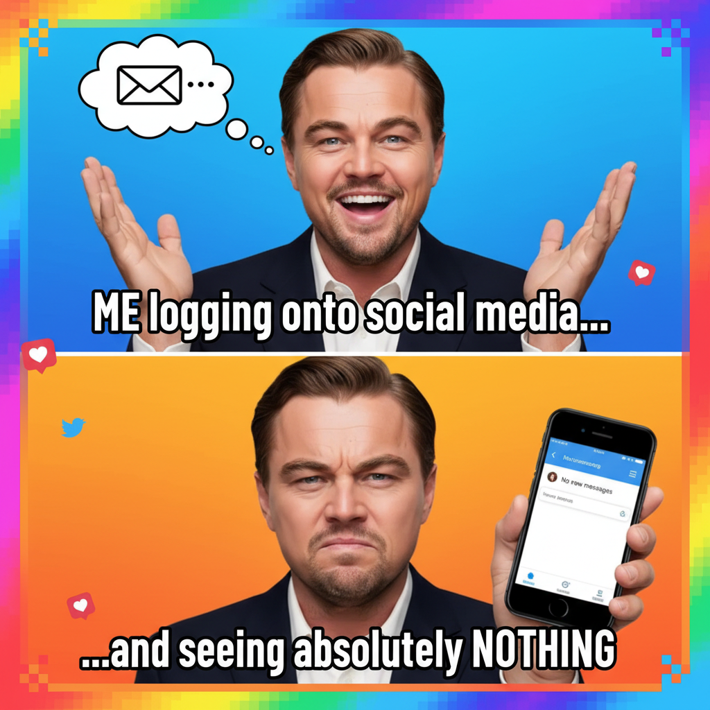 My face when my friend says 'we should hang out more' vs. when they actually text. #CelebrityMeme