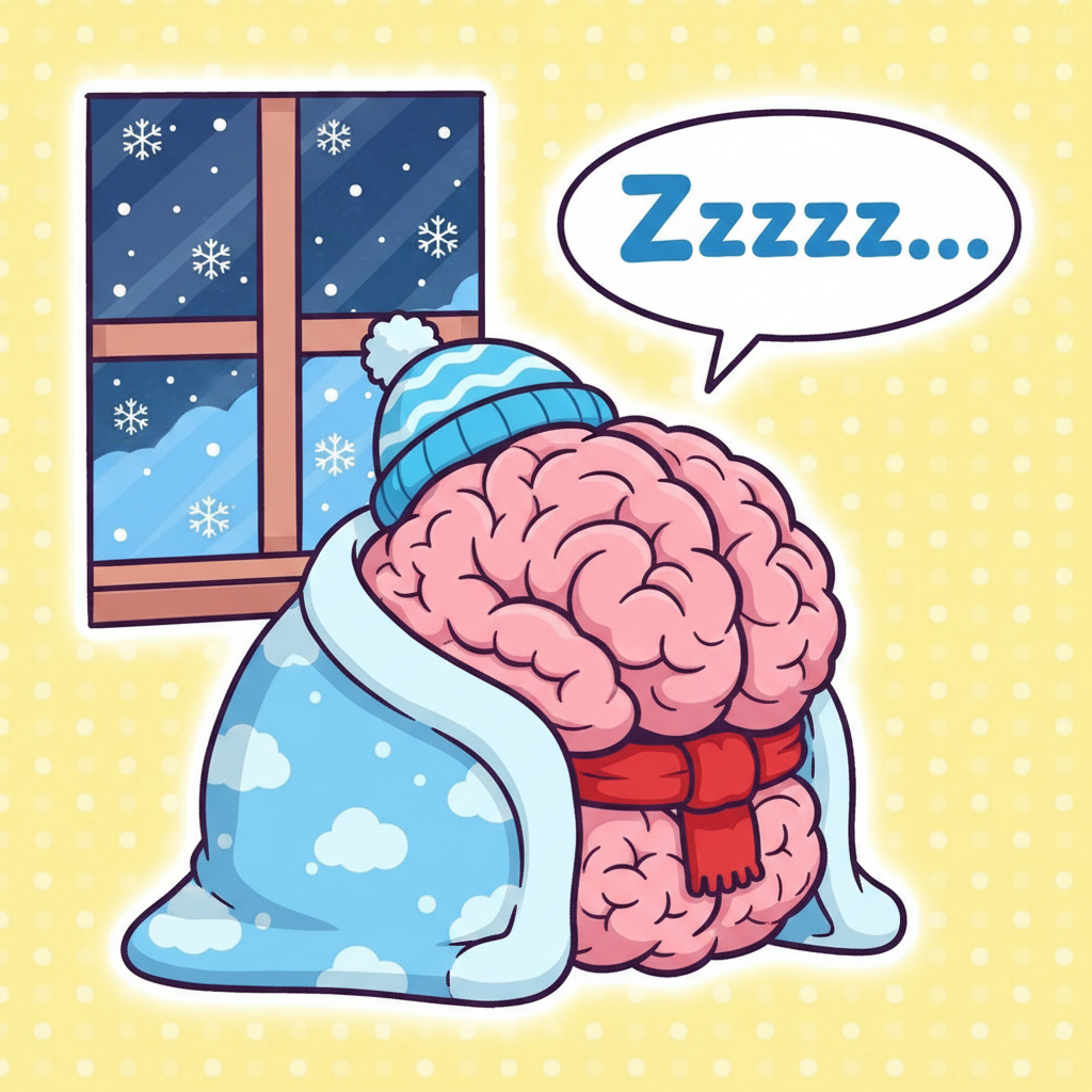 My brain cells in winter: 'Hibernation mode activated. See you in spring.' #SeasonalDepression