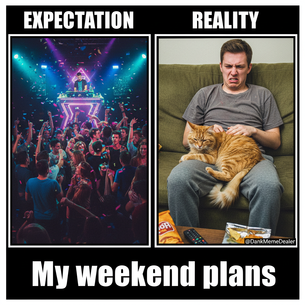 Friday night plans: clubbing. Friday night reality: arguing with my cat.