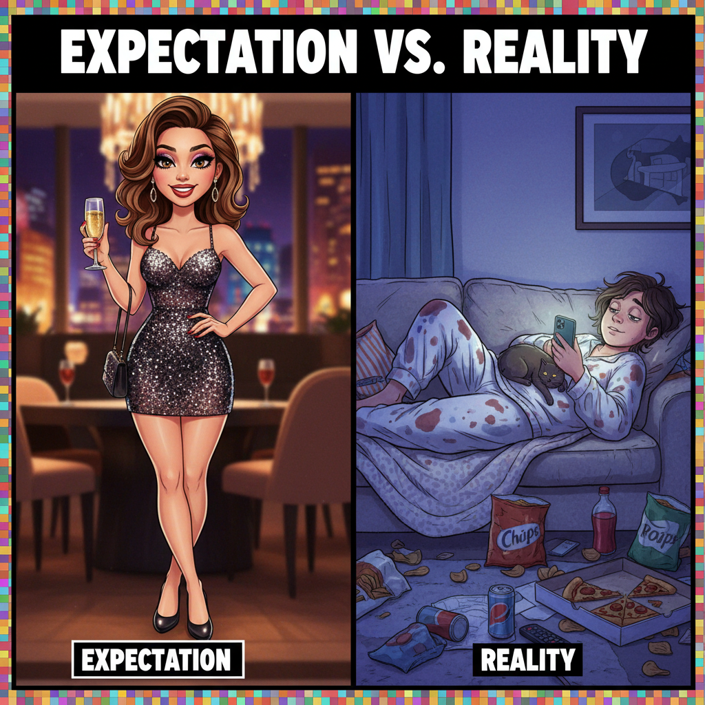 Friday night plans: clubbing. Friday night reality: debating if I should put on real pants.