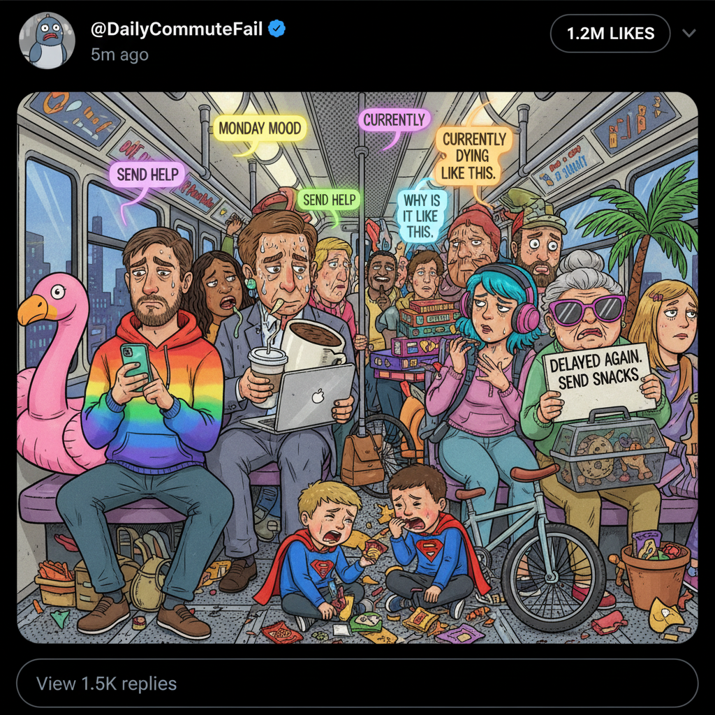 Public transport is just a social experiment in how much chaos we can endure.