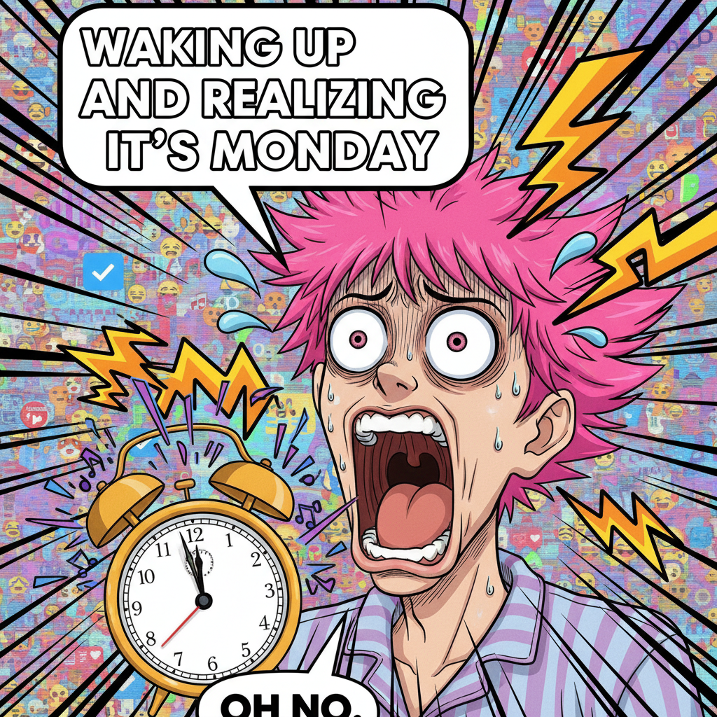 My anime protagonist reaction when my alarm goes off: *dramatic gasp*