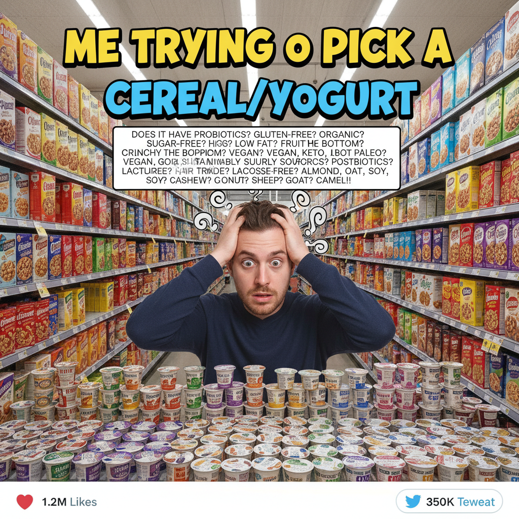 Adulting is just making a series of increasingly complex decisions about groceries.