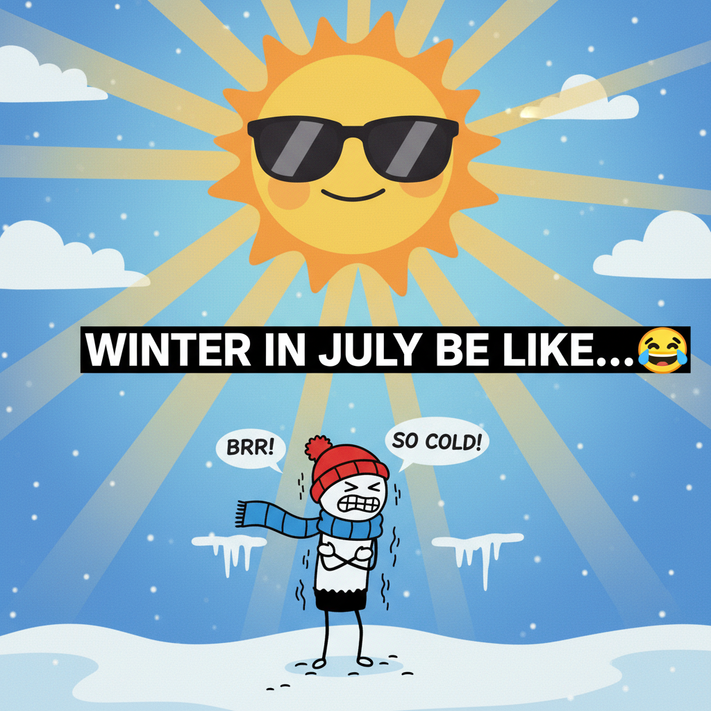 It's 70 degrees and sunny, but my neighbor is still complaining it's 'too cold'.
