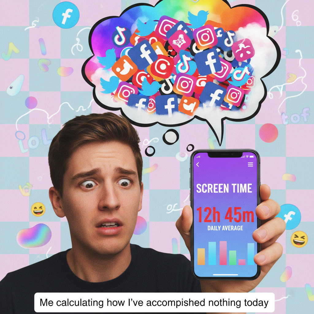 My screen time report is basically a memoir of my life. Send help (and memes).