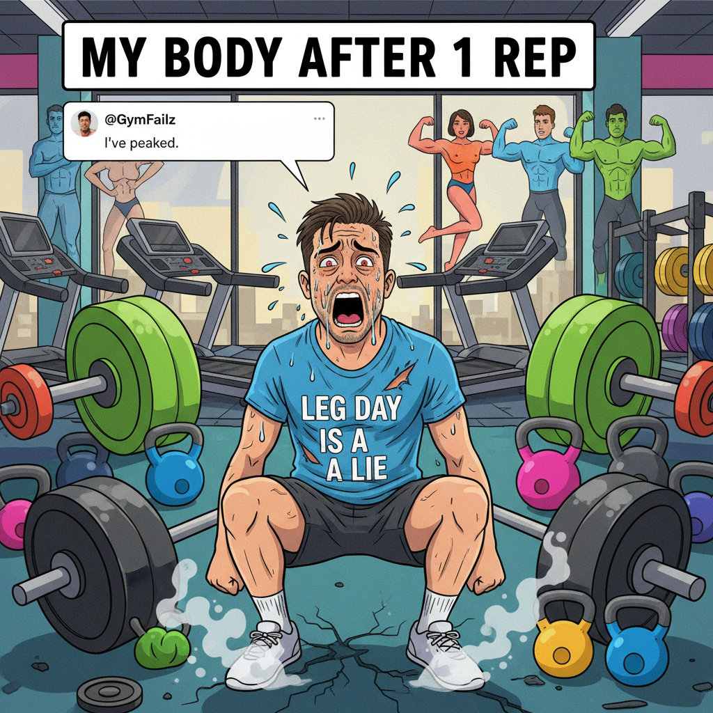 Went to the gym, did one squat, now I'm questioning all my life choices.