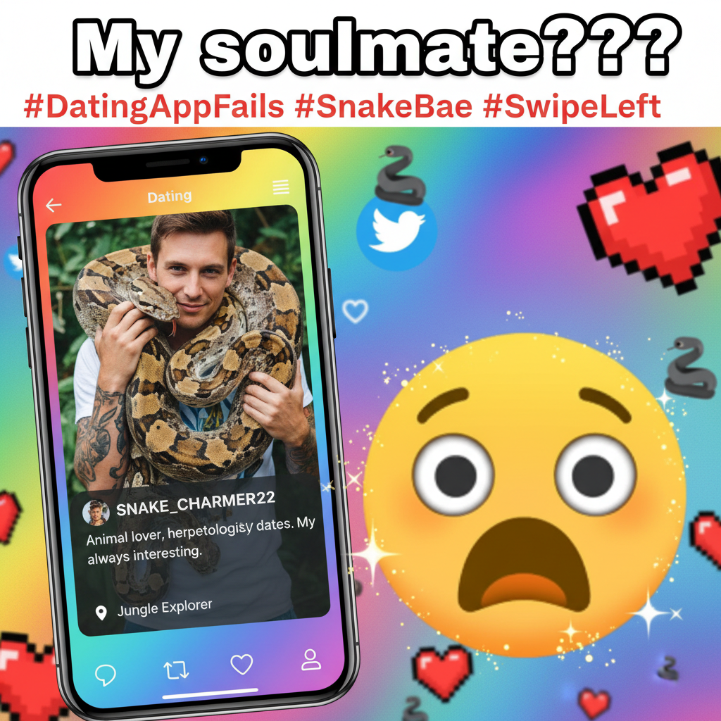 Swiped right, matched, then they sent a pic of their exotic pet. It's a snake.