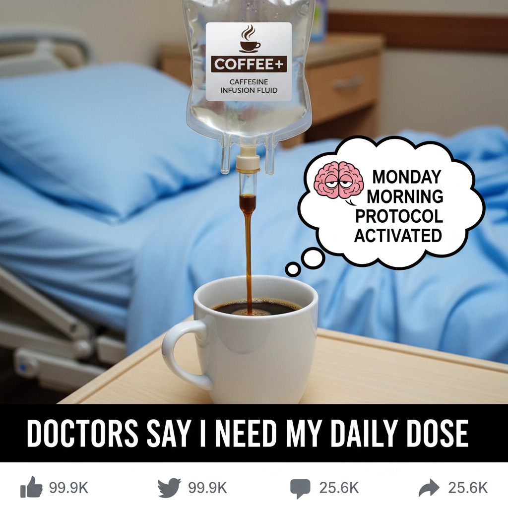 My blood type is coffee. And maybe a little bit of sarcasm.