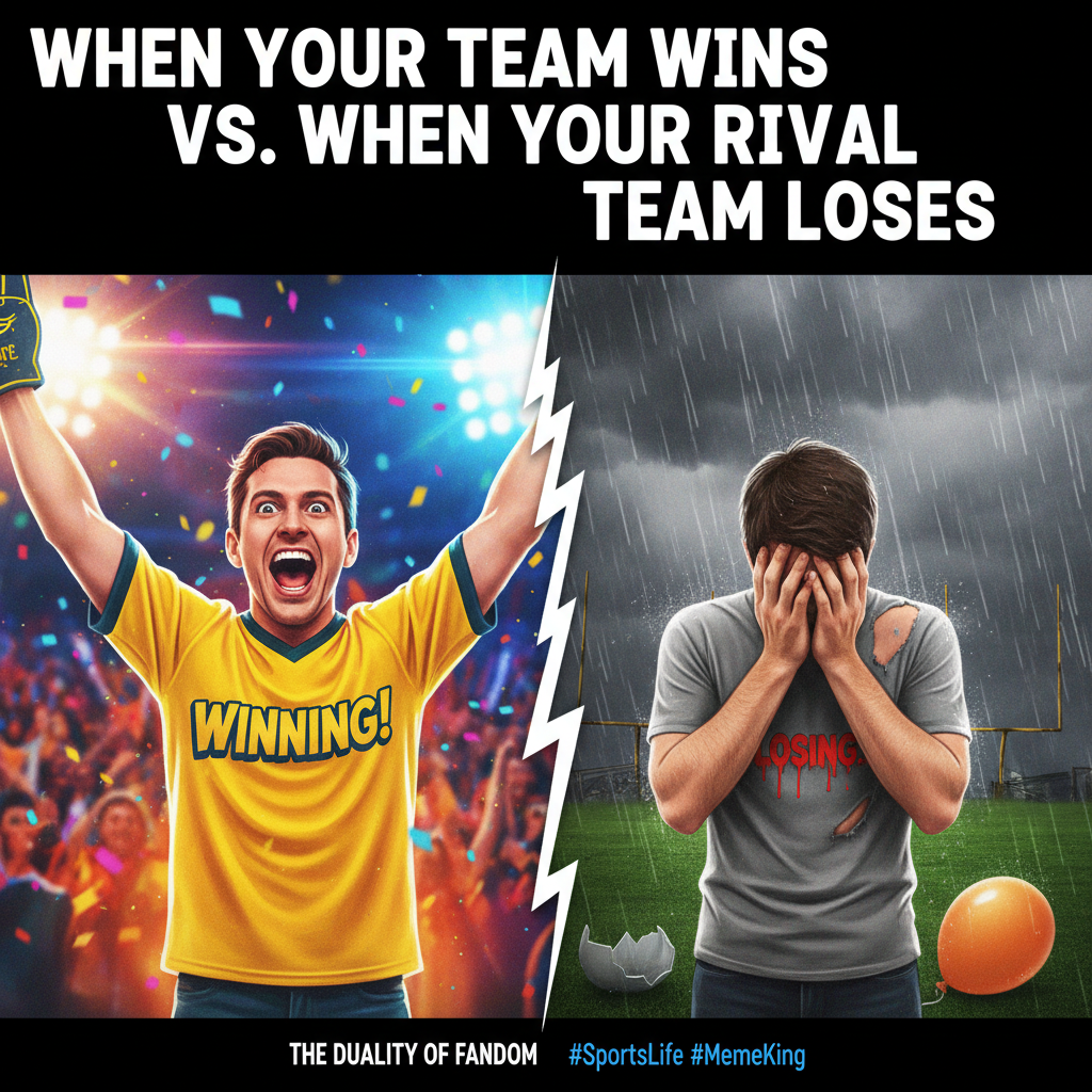My team won, I'm getting a tattoo. My team lost, I'm burning my jersey. No in-between.