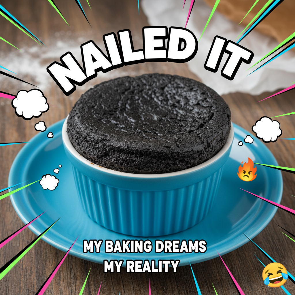 Tried to make a soufflé. Ended up with a delicious, charred hockey puck.