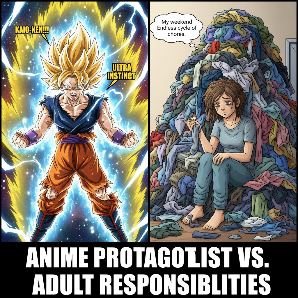 When real life hits and you wish you had a shonen power-up.