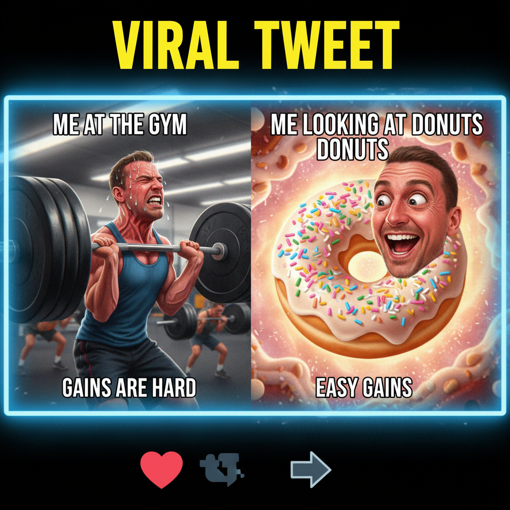 Me at the gym vs. me seeing a donut. Guess which one wins? 🍩