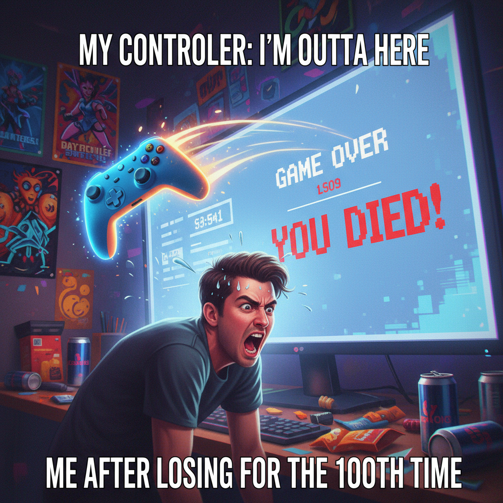My controller just flew across the room. It's not rage, it's 'intense gaming focus'.